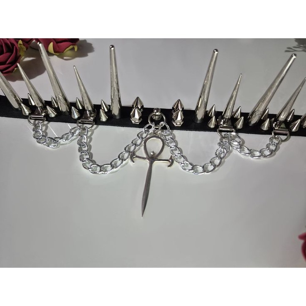 NekoGirl Collars - Rebirth handmade Choker - Zwart
